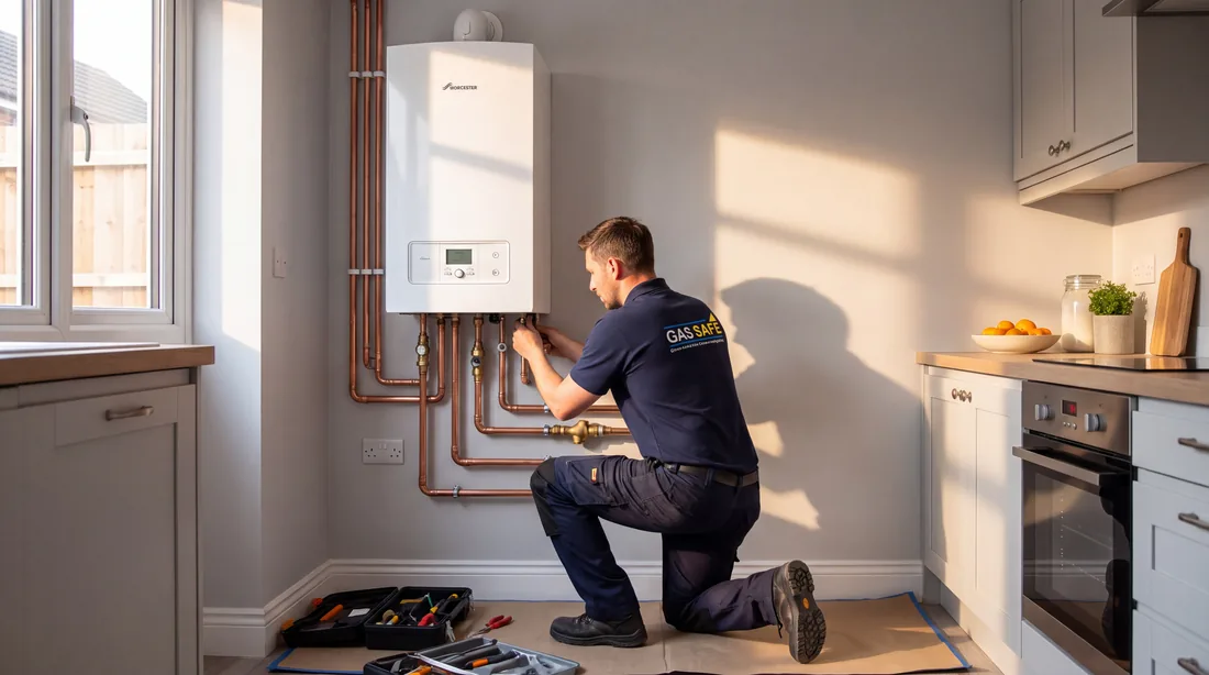 A recent combi boiler installation
